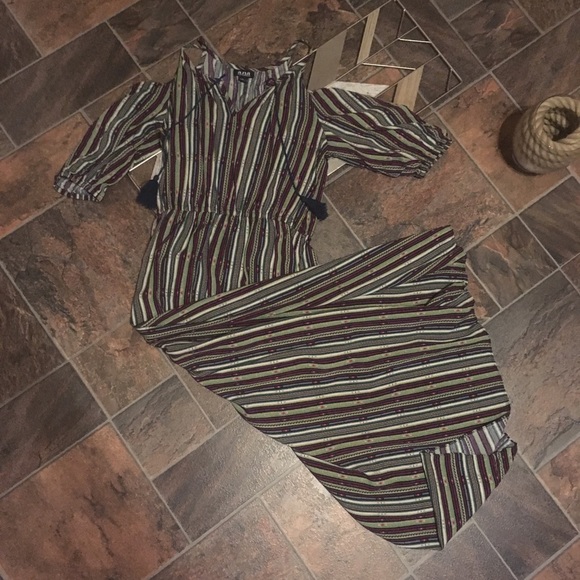 Cold shoulder colorful maxi - Picture 3 of 5